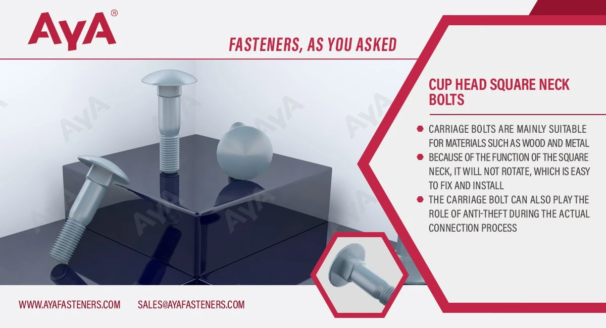 Cup Head Square Neck Bolts DIN 603-advantages
